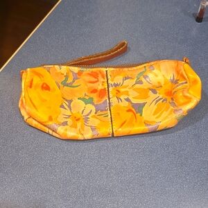 Patricia Nash leather Floral cosmetic bag